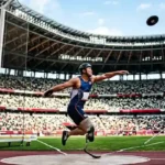 Haider Ali wins silver at the Asian Para Games: discus throw final action inside the Nagoya stadium